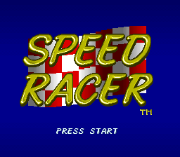 Speed Racer title screen for Super Nintendo